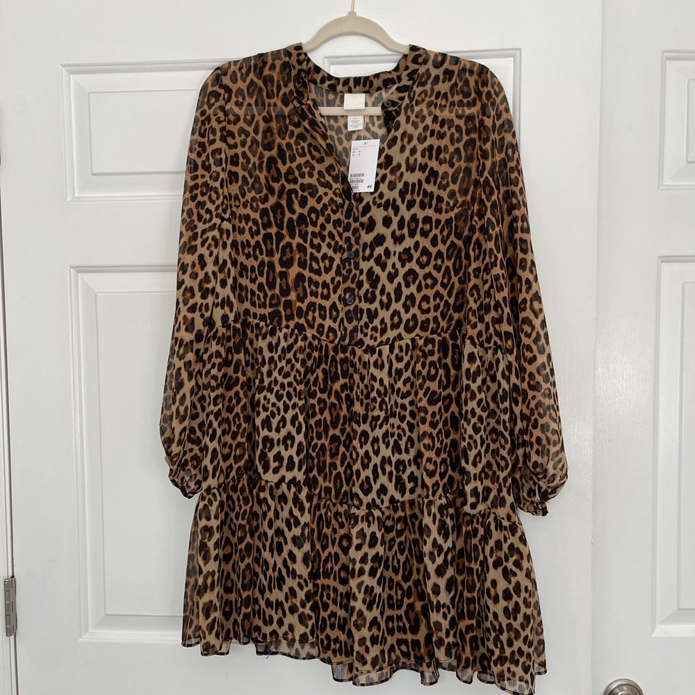 H&M Leopard Mini Dress (Small)